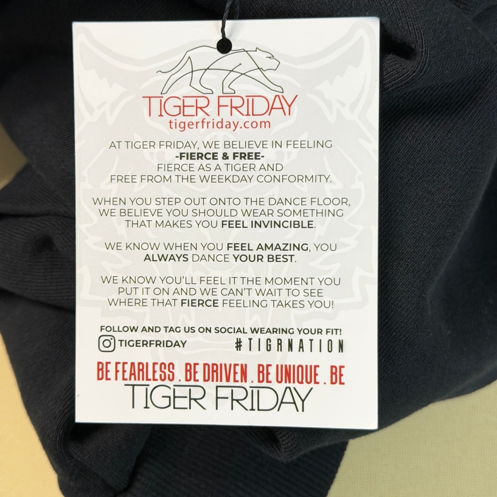 Tiger Friday Hoodie Kids Child L Black New Dancewear Elevate Graphic Thumbholes - Picture 7 of 8